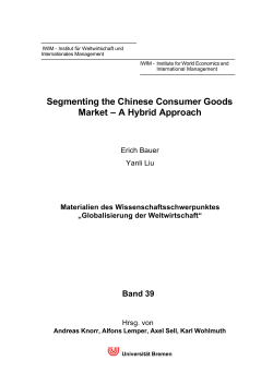 Segmenting the Chinese Consumer Goods Market