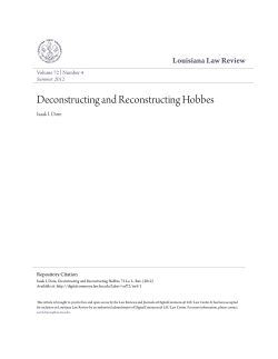 Deconstructing and Reconstructing Hobbes
