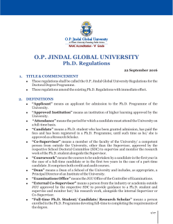 PhD Regulations - O.P. Jindal Global University