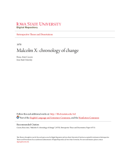 Malcolm X: chronology of change - Iowa State University Digital