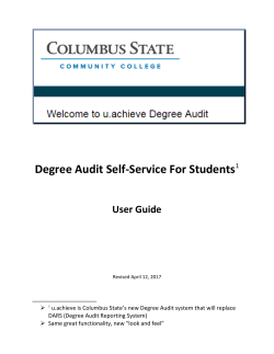 Degree Audit Reporting System Using DARSWeb For