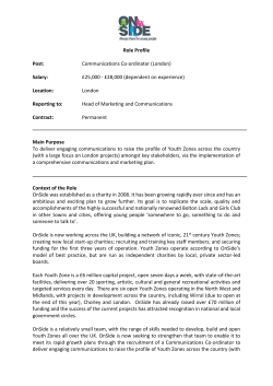 Role Profile Post: Communications Co