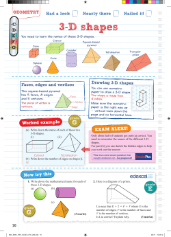 3-D shapes - Pearson Schools and FE Colleges