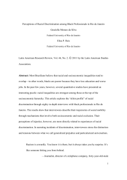 1 Perceptions of Racial Discrimination among Black Professionals in