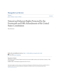 Natural and Inherent Rights Protected by the Fourteenth and Fifth