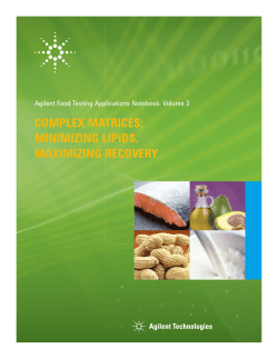 COMPLEX MATRICES: MINIMIZING LIPIDS, MAXIMIZING