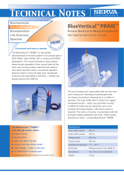 BlueVertical™ PRiME - SERVA Electrophoresis GmbH