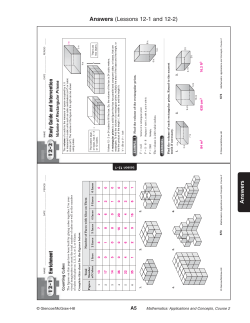 Answers (Lessons 12-1 and 12