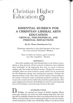 Essential Rubrics for a Christian Liberal Arts