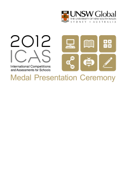 Medal Presentation Ceremony - Educational Assessment Australia
