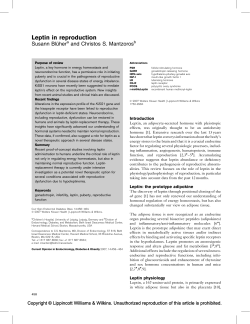 Leptin in reproduction - e
