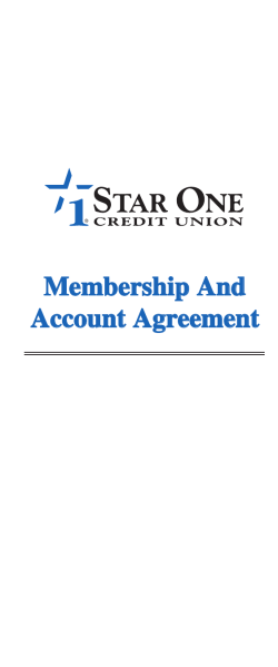 Membership and Account Agreement