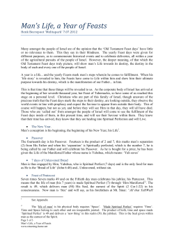 Man`s Life, a Year of Feasts - returning