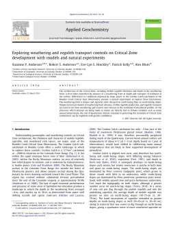 Exploring weathering and regolith transport controls on