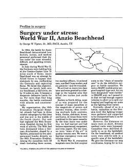 Surgery under stress: World War II, Anzio Beachhead