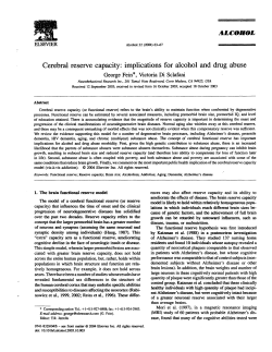 Cerebral reserve capacity: implications for alcohol and drug abuse