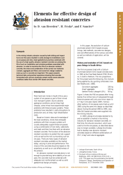 Elements for effective design of abrasion resistant concretes