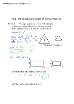 11.3f Perimeter and Area of Similar ?s