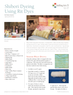 Shibori Dyeing Using Rit Dyes