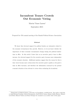 Incumbent Tenure Crowds Out Economic Voting