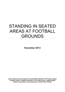 standing in seated areas at football grounds