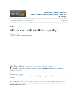 GPS Locations and Costa Rican Topo Maps