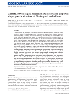 Climate, physiological tolerance and sexbiased