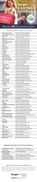 savings coupons - Tanger Outlets