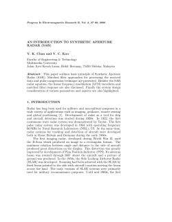 AN INTRODUCTION TO SYNTHETIC APERTURE