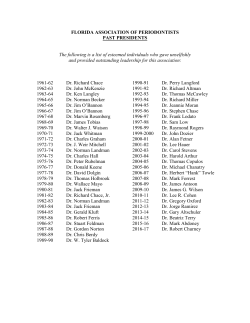 Past Presidents - Florida Association of Periodontists