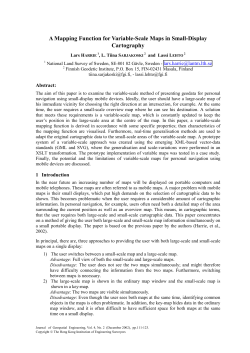 A Mapping Function for Variable-Scale Maps in Small