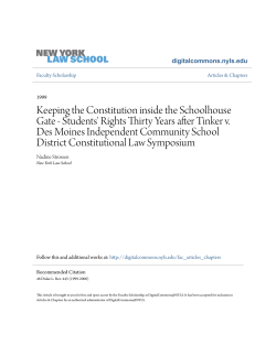 Keeping the Constitution inside the Schoolhouse Gate