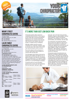 Your Chiropracter March/April 2013