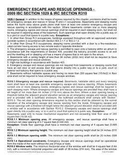 EGRESS WINDOWS &ndash; Section 310