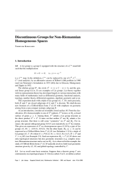 Discontinuous Groups for Non-Riemannian Homogeneous Spaces