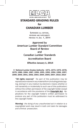 NLGA Grading Rules - Upper Canada Forest Products