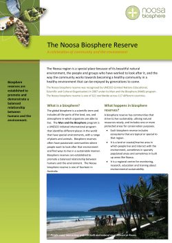 The Noosa Biosphere Reserve