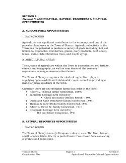 SECTION 8: Element 5: AGRICULTURAL
