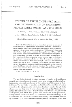 STUDIES OF THE BROMINE SPECTRUM • AND DETERMINATION