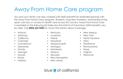 Away From Home Care program