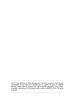 SESSION 1 &ndash; TRANSPORT GEOGRAPHY/SHIPPING