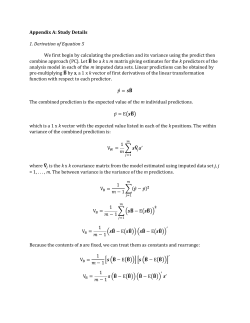 Appendix A: Study Details 1. Derivation of Equation 5 We first begin