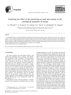 Exploring the effect of dry premixing of sand and cement on the