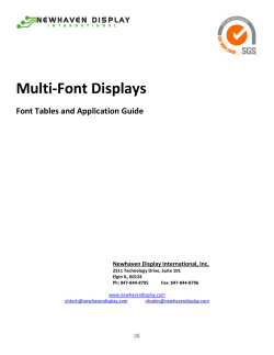 Font Tables and Application Guide