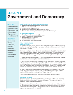 Government and Democracy
