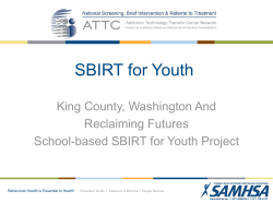SBIRT for Youth
