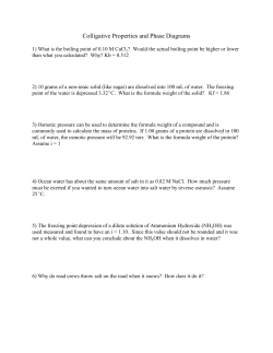 Colligative Properties and Phase Diagrams
