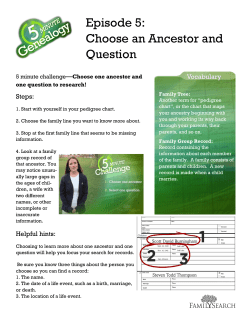 Episode 5: Choose an Ancestor and Question
