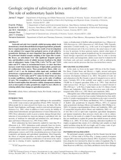 Geologic origins of salinization in a semi-arid river