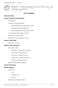 Module 2 - Understanding American Democracy: the &ldquo;Gettysburg